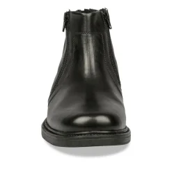 Bottines NOIR Homme CUIR Motif Uni Fermeture éclair