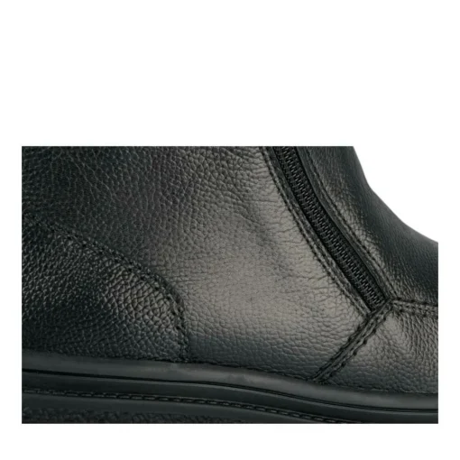 Bottines NOIR Homme CUIR Motif Uni Fermeture éclair