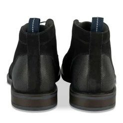 Bottines NOIR Homme CUIR Motif Uni Lacets