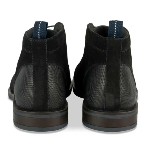 Bottines NOIR Homme CUIR Motif Uni Lacets