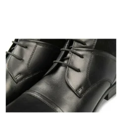 Bottines NOIR Homme CUIR Motif Uni Lacets