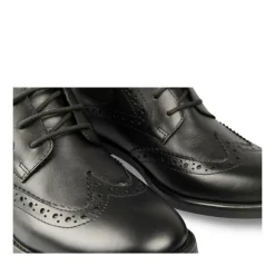 Bottines NOIR Homme CUIR Motif Uni Lacets