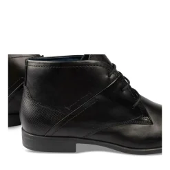 Bottines NOIR Homme CUIR Motif Uni Lacets
