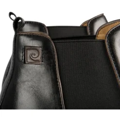 Bottines NOIR Homme CUIR Motif Uni A Enfiler