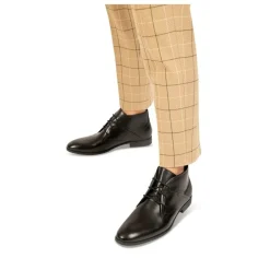 Bottines NOIR Homme CUIR Motif Uni Lacets