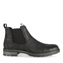 Bottines NOIR Homme Motif Uni Elastique