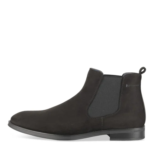 Bottines NOIR Homme Motif Uni Elastique