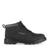 Bottines NOIR Homme Motif Uni Lacets