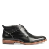 Bottines NOIR Homme Motif Uni Lacets