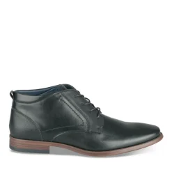 Bottines NOIR Homme Motif Uni Lacets