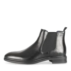 Bottines NOIR Homme Motif Uni Elastique