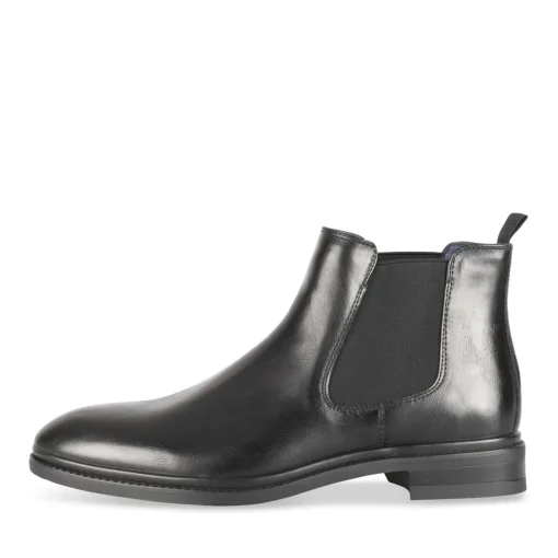 Bottines NOIR Homme Motif Uni Elastique