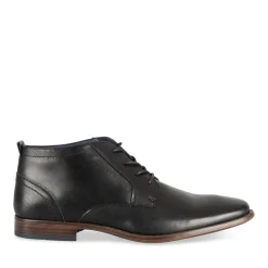 Bottines NOIR Homme Motif Uni Lacets