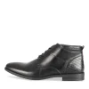 Bottines NOIR Homme Motif Uni Lacets