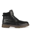 Bottines NOIR Homme Motif Uni Lacets