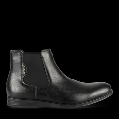 Bottines NOIR Homme Motif Uni Elastique
