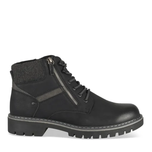 Bottines NOIR Homme Motif Uni A Enfiler