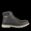 Bottines NOIR Homme Motif Uni Lacets