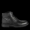 Bottines NOIR Homme Motif Uni Lacets