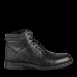 Bottines NOIR Homme Motif Uni Lacets