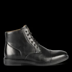 Bottines NOIR Homme Motif Uni Lacets