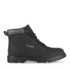 Bottines NOIR Homme Motif Uni Lacets