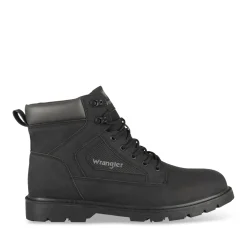 Bottines NOIR Homme Motif Uni Lacets
