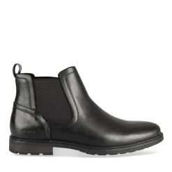 Bottines NOIR Homme Motif Uni Elastique
