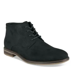 Bottines NOIR Homme Motif Uni Lacets