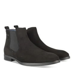 Bottines NOIR Homme Motif Uni Elastique