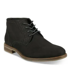 Bottines NOIR Homme Motif Uni Lacets