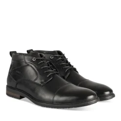 Bottines NOIR Homme Motif Uni Lacets