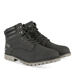 Bottines NOIR Homme Motif Uni Lacets