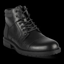Bottines NOIR Homme Motif Uni Lacets