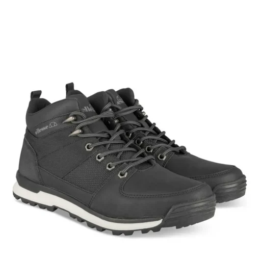 Bottines NOIR Homme Motif Uni Lacets