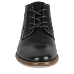 Bottines NOIR Homme Motif Uni Lacets