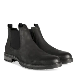 Bottines NOIR Homme Motif Uni Elastique
