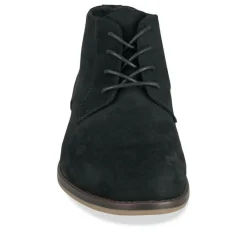 Bottines NOIR Homme Motif Uni Lacets