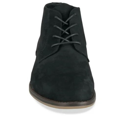 Bottines NOIR Homme Motif Uni Lacets