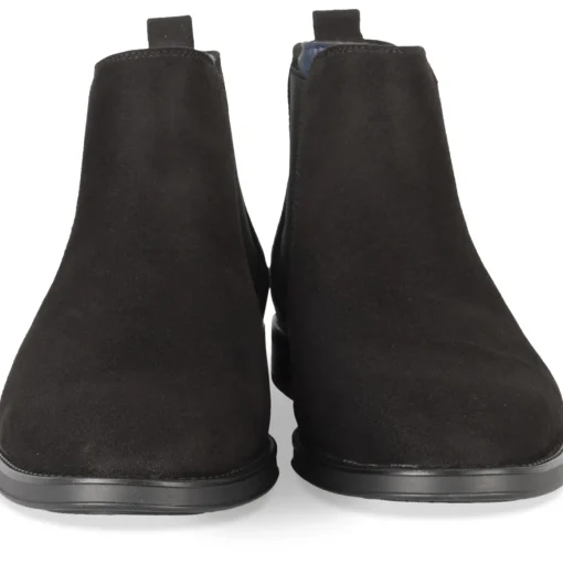 Bottines NOIR Homme Motif Uni Elastique