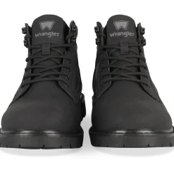 Bottines NOIR Homme Motif Uni Lacets