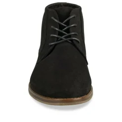 Bottines NOIR Homme Motif Uni Lacets