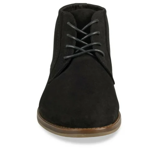 Bottines NOIR Homme Motif Uni Lacets