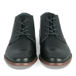 Bottines NOIR Homme Motif Uni Lacets