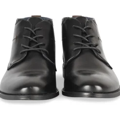 Bottines NOIR Homme Motif Uni Lacets