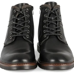 Bottines NOIR Homme Motif Uni Lacets