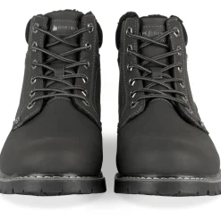 Bottines NOIR Homme Motif Uni Lacets