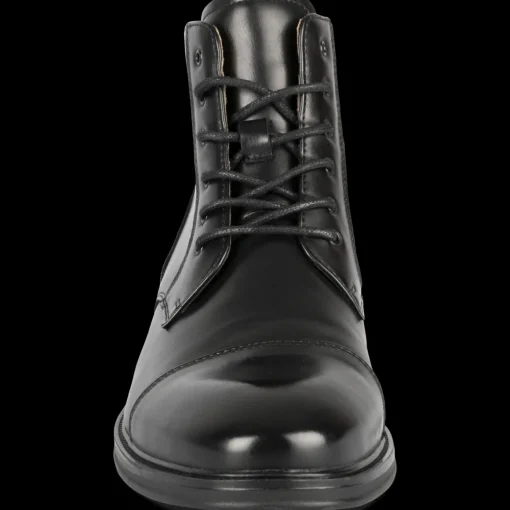 Bottines NOIR Homme Motif Uni Lacets