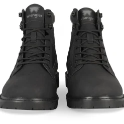Bottines NOIR Homme Motif Uni Lacets