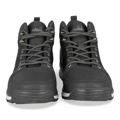 Bottines NOIR Homme Motif Uni Lacets
